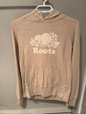 $10 ADD ON Roots Tan Beaver Logo Pullover Hoodie